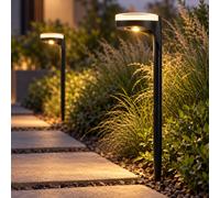 Lampada Solare a Spiedo Luce per Esterni Up Down LED Nero da Giardino 2er Set