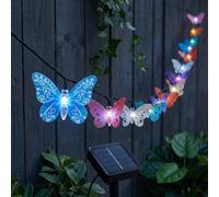 Lampada Solare A Stringa Con Farfalle LED Colorate Con Picchetto Da Giardino [EEK: Non valutato]