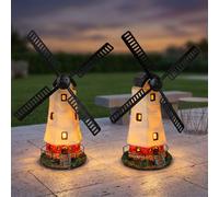 Lampada Solare A Vento Per Esterni, Lampada Da Balcone, Set Di 2 LED Multicolore [EEK: Non valutato]