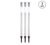Globo Lampada solare Fania, acciaio inox, set da 3 Globo