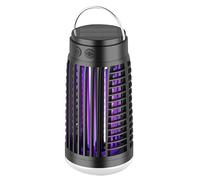 Lampada solare anti-zanzare, lampada anti-zanzare ricaricabile da 2400 mAh, anti-zanzara esterna, la lampada antizanzare silenziosa adatta al giardino, al campeggio e alla pesca