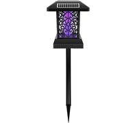 Lampada Solare Antizanzare Laser, Anti Moskito Lampada Elettrica Ricaricabile Mosquito Killer con Pannello Solare Lampada USB Usata per Esterni E Interni, 2