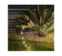 beper P207ILO002 Lampada Solare Decorativa per Giardini e Terrazze, Illuminazione a Cascata con 36 Mini-Luci LED, Asta da 80 cm con Picchetto Doppio, Antiruggine, Ricaricabile, IP44