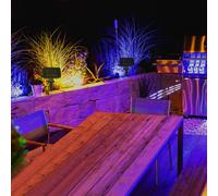 Catena luminosa a LED Catena luminosa solare solare con picchetto a terra LED multicolore Lampada da presa LED da giardino, plastica nera, interruttore, 2x 50x LED, L 490 cm