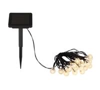 Lampada solare catena luminosa luce esterna nera LED lampada da giardino, batteria resistente alle intemperie 6-8m, 20x LED 2700K, DxL 1,8x280 cm