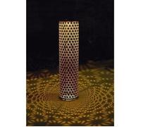 Lampada solare - Colonna GARDEN ID - Oro-Nero Ø20 H60 cm - Luce da 6 a 8 ore - Pulsante on/off - Batteria LI-ION di lunga durata.