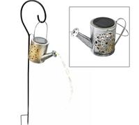 Lampada solare con presa per annaffiatoio, lampada da giardino per esterni in annaffiatoio, design, lampada da presa, argento, 24 LED bianco caldo, H 94 cm, giardino, balcone, vialetti, prato