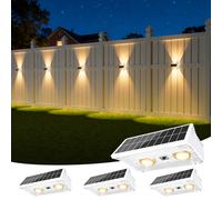Lampada Solare da Esterno 4 Pezzi Leggero Su e Giù Impermeabili IP65