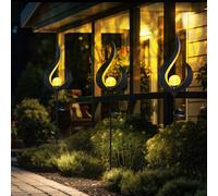 Lampada Solare Da Esterno Con Picchetto LED In Bronzo Set Di 3