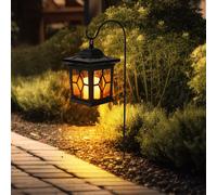 Lampada Solare Da Esterno Lampione Da Balcone LED Nera H 68 Cm