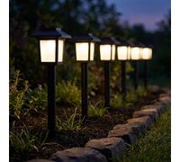 Lampada Solare Da Esterno Per Balcone Set Di 6 Con Effetto Fuoco LED