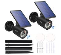 ✅Lampada Solare da Esterno x2 Pezzi ✅Faretto LED con Panello Solare Impermeabile