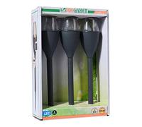 Lampada solare da giardino, 3 pezzi, con picchetto, LED