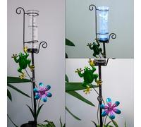 Lampada Solare Da Giardino A LED Con Picchetto Mini Vaso Decorativo