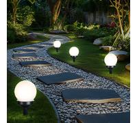 Luce Sferica Lampada Solare Esterni LED Chiodi Bianco Giardino a Spiedo 4er Set