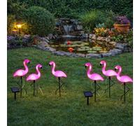 Lampada Solare Da Giardino Con Picchetto Flamingo Figurina LED H 52 Cm Set Di 6 [EEK: Non valutato]