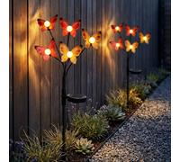 Lampada Solare Da Giardino Con Picchetto LED, Farfalla, 68 cm, Set Da 2 [EEK: Non valutato]
