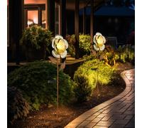Lampada Solare Da Giardino Con Picchetto LED Set Di 2