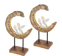 Lampada solare da giardino effetto legno decorazione da giardino lampada solare solare luna per esterni, ramo argentato, LED 3000K bianco caldo, LxH 24x52 cm, set da 2