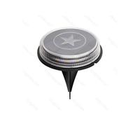 lampada solare da giardino led 0,09w 5 lumen 3200k luce calda l121.4*w121.4*h24.5mm - segnapassi solare ip66 impermeabile