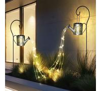 Lampada Solare Da Giardino LED Con Picchetto In Argento 2X