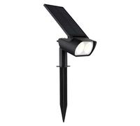 Lampada Solare Da Giardino LED Da Montaggio A Muro Con Picchetto IP65 Nera [EEK: Non valutato]