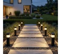 Lampada Solare Da Giardino LED IP44 Grigia Set Da 8