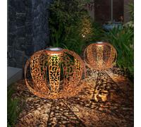Lampada Solare Da Giardino LED Orientale Con Batteria IP44 30Cm 2Pezzi