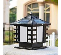 Lampada solare da giardino per esterni, impermeabile, stile vintage, lanterna per vialetti e recinzioni, luce a colonna a LED per villa e stipite,