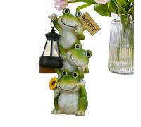 Lampada Solare Da Giardino Statua Rana,Statua Decorativa Rana con Lanterna LED,da Giardino Decorazioni per Esterni - per il , Esterno, il Prato, Cortile, Sentiero, Terreno, i Giochi d'Acqua