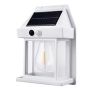 Lampada solare da parete - Lanterna LED da esterno con sensore di movimento 17 x 12 x 6 cm, luminosità regolabile, luce solare in tungsteno | applique da parete impermeabile per giardino, patio