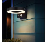 Globo Applique da esterni LED 36507 nero, sensore, plastica Globo