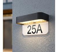 Lampada Solare da Parete Luce per Esterni Movimento Numero Casa Batteria USB [EEK: Non valutato]