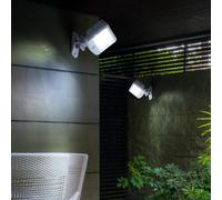 Lampada Solare da Parete Movimento LED Per Esterni Orientabile Bianco 2er Set