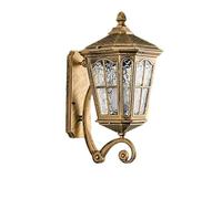 Lampada solare da parete per esterni, impermeabile, per villa, ingresso, balcone, cortile, esterno, terrazza, illuminazione montata (grande bronzo)