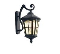 Lampada solare da parete per esterni, impermeabile, per villa, ingresso, balcone, cortile, esterno, terrazza, illuminazione montata (piccola B nero)