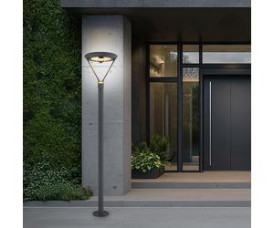 Lampada Solare da Percorso Außenstehlampe Grigio Vetro Alluminio Giardino LED H [EEK: Non valutato]