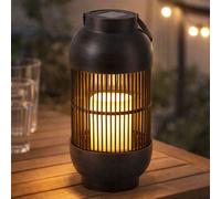 Lampada Solare da Tavolo Esterni Giardino LED Batteria Lanterna Candela H 33 CM