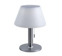 Lampada solare da tavolo lampada da esterno lampada da patio lampada da tavolo balcone, IP44 a prova di spruzzi batteria interruttore a strappo metallo bianco, 10x LED bianco freddo, DxH 20x28 cm