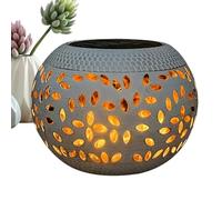 Lampada Solare Da Tavolo Per Giardino Esterno | Lanterna Solar-e Da Giardino In Metallo Vintage Cavo | Luci LED Ad Energia Impermeabili Per Decorazioni Da Tavolo | Lampada Classica In Met