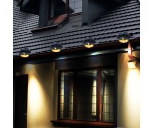 Lampada Solare Dachrinnenlampe Luce Recinzione Esterni Antracite L 16cm LED 4er