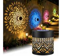 Lampada solare decorativa a forma di mandala, lampada solare da parete, lampada solare per esterni, lanterna LED da giardino, impermeabile, per decorazione da giardino e terrazza