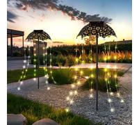 Luce per Esterni Lampada Solare Giardino 60x LED Ombrello Nero Rame 2er Set [EEK: Non valutato]