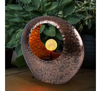 Lampada Solare Decorativa Esterni Feuer-Effekt LED Crackle Sfera Vetro Ottone