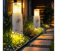 Lampada Solare Esterna Globo LED, Luce Calda 1500-2000K, IP44, 2er Set