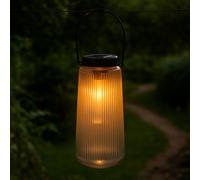 Lampada Solare Esterni a Sospensione da Giardino Lanterna Vetro Trasparente LED [EEK: Inaditato]