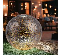 Globo Lampada Solare a Sfera LED IP44 Luce Calda 38 cm Con Picchetto Terra