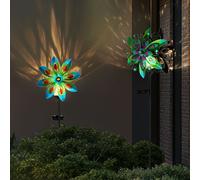 Lampada Solare Esterni Girandola Fiore Colorato LED Decorazione Giardino Terra [EEK: Inaditato]