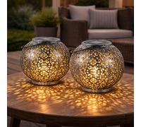 Lampada Solare Esterno a Sospensione Decorazione Giardino Tavolo Sfera Orientale [EEK: Nicht bewertet]