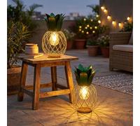 Lampada Solare Esterno Ananas Decorazione Per Terrazza Figura LED Set Da 2 [EEK: Non valutato]